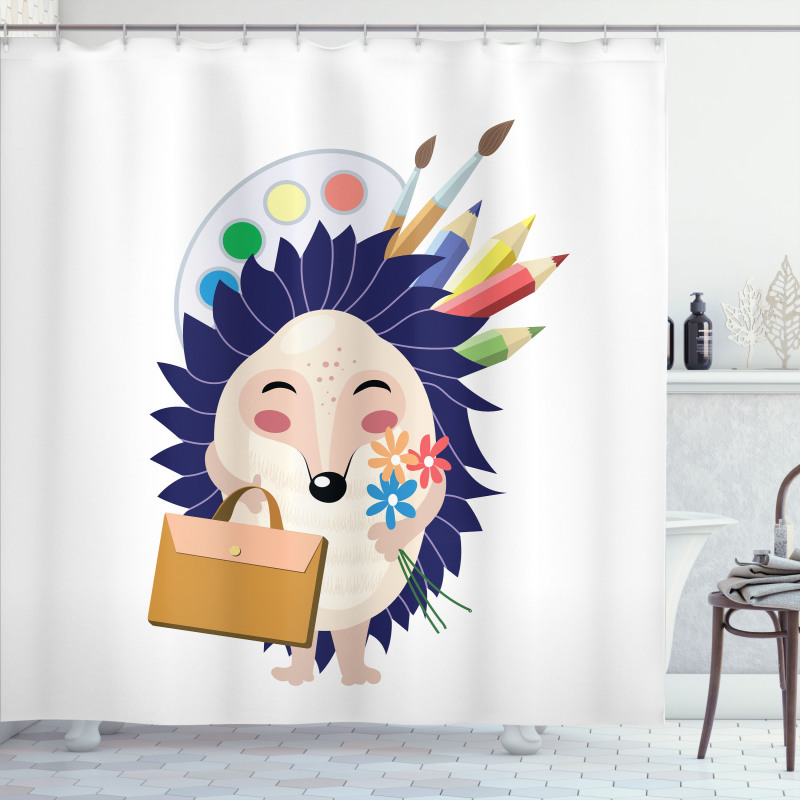 School Boy Animal Shower Curtain