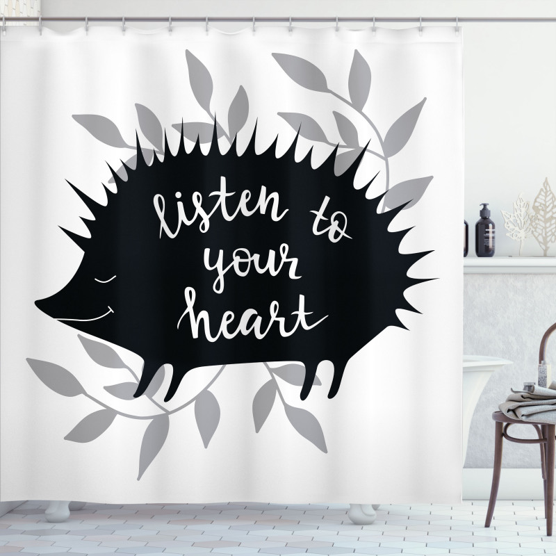 Silhouettes of Porcupine Shower Curtain