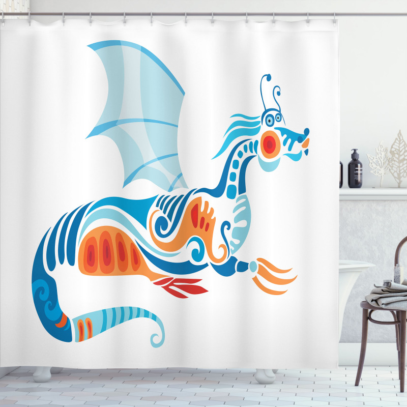 Mythologic Dragon Shower Curtain