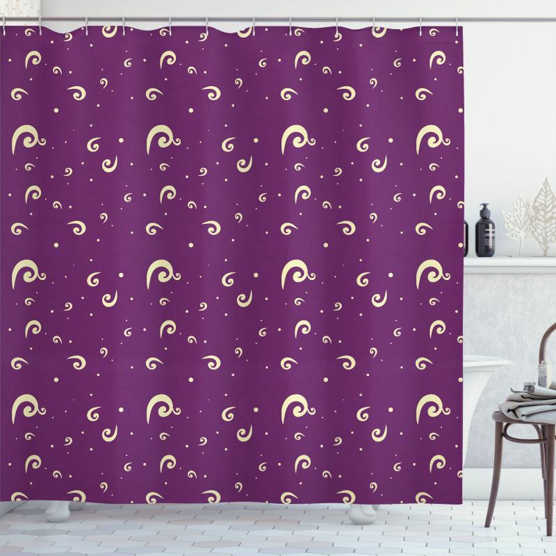 Abstract Curls Shower Curtain