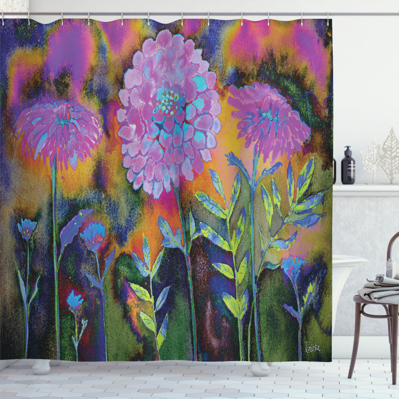 Marigold Blossom Shower Curtain