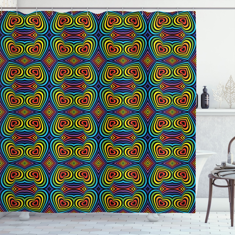Seventies Hippie Shower Curtain