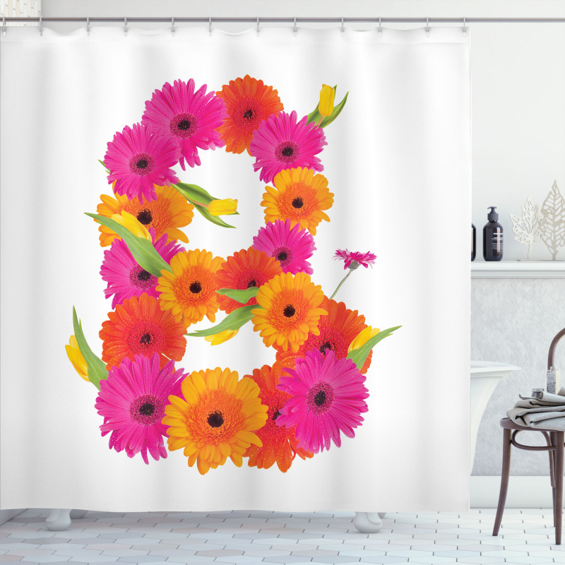 Summer Gerbera Daisies Shower Curtain