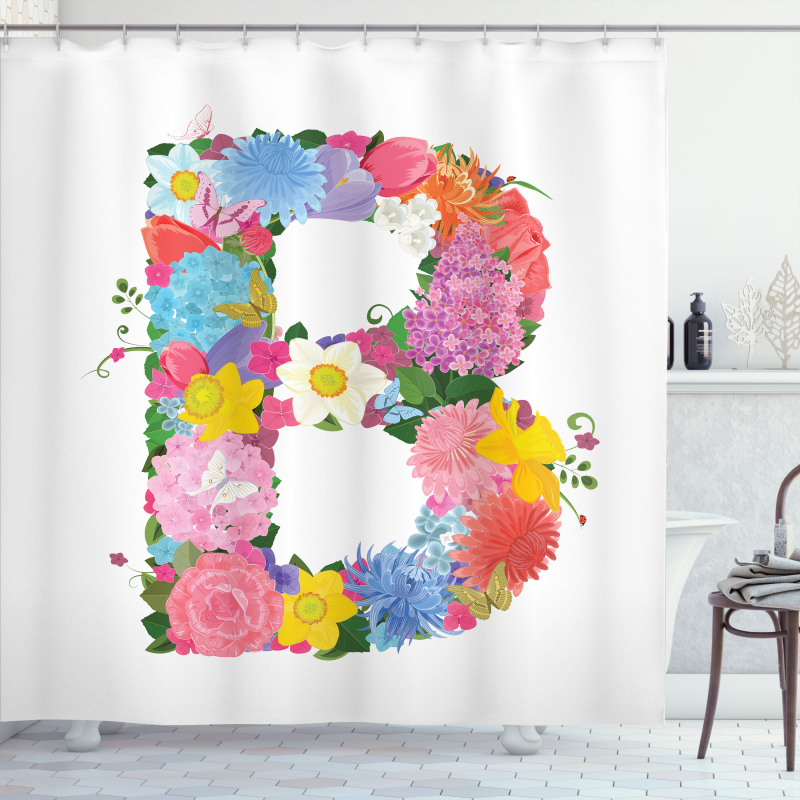 Romantic ABC Sign Shower Curtain