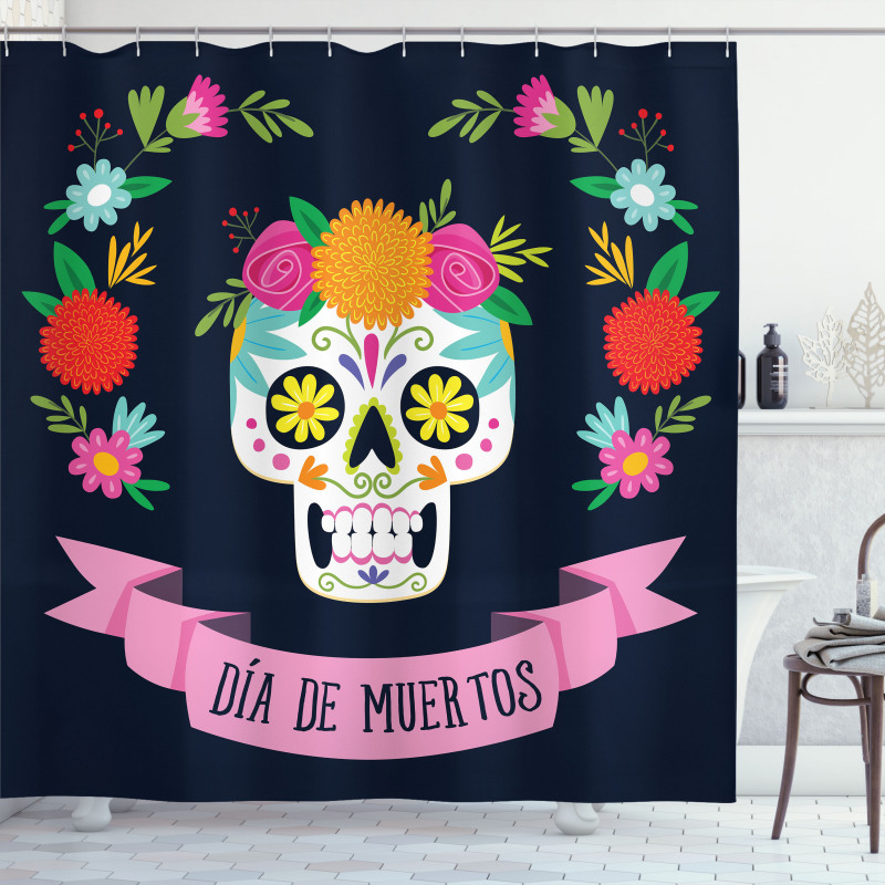 Colorful Wreath Shower Curtain