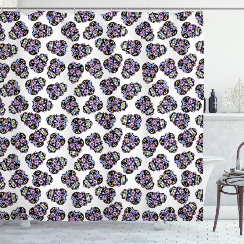 Calavera Skulls Shower Curtain