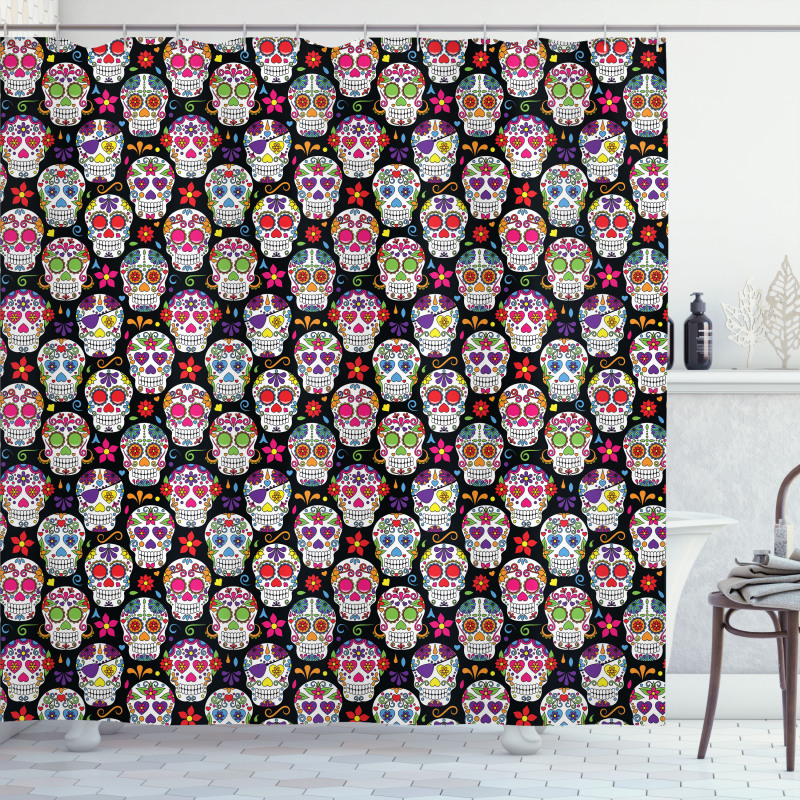 Skeleton Theme Shower Curtain