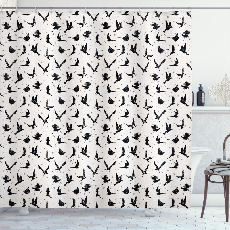 Crane and Pigeon Eagle Shower Curtain