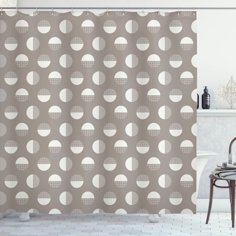 Circles and Zigzags Shower Curtain