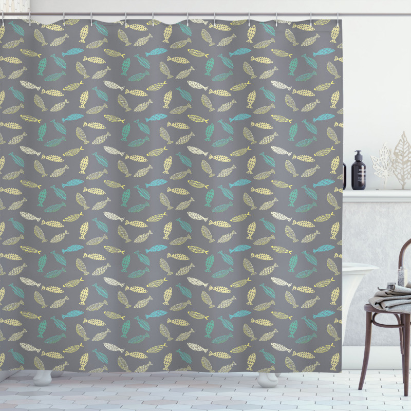 Abstract Fish Shower Curtain