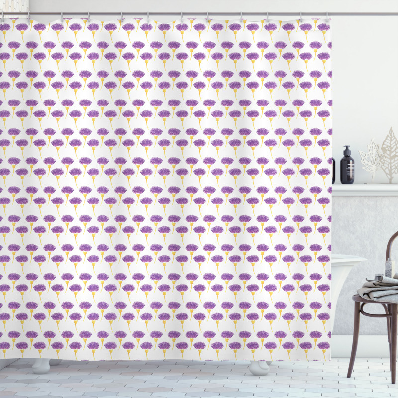 Abstract Motif Print Shower Curtain