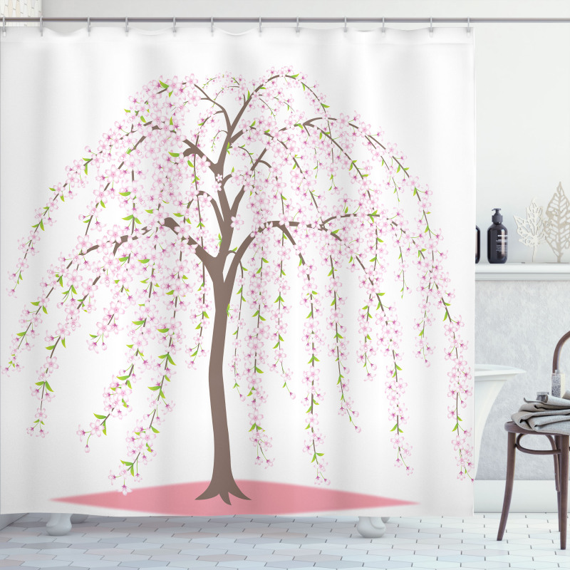 Flowers Oriental Shower Curtain