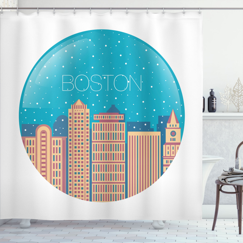 Snow Globe Inspiration Shower Curtain