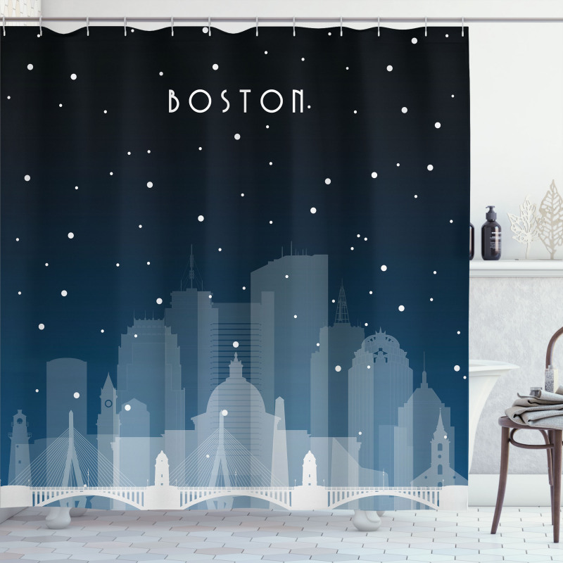 Nocturnal City Concept Shower Curtain