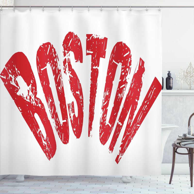 Calligraphic Letters Form Shower Curtain