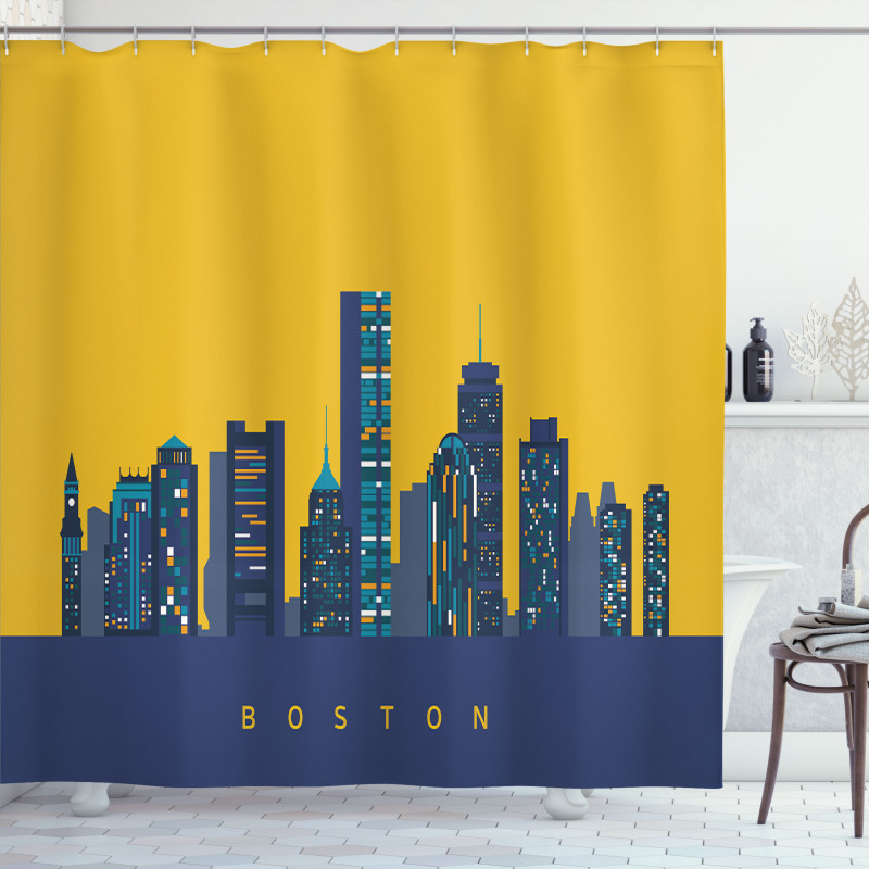 Egg Yolk Colored Sky Shower Curtain