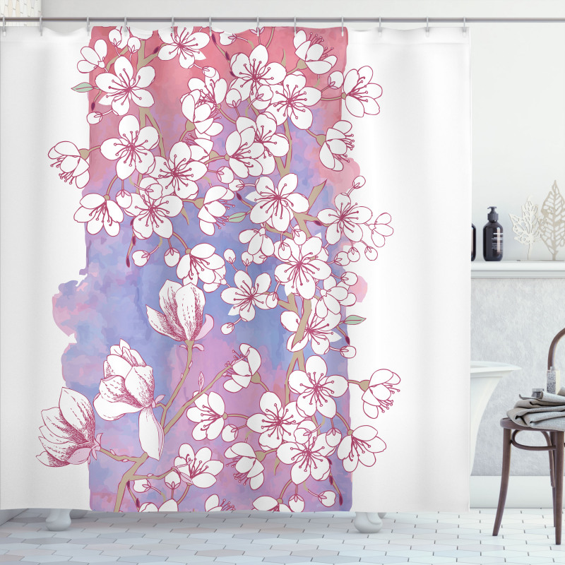 Japanese Spring Bloom Shower Curtain