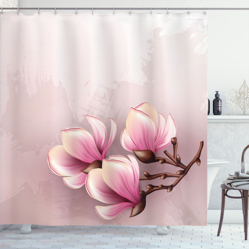 Fragile Flower Petals Shower Curtain