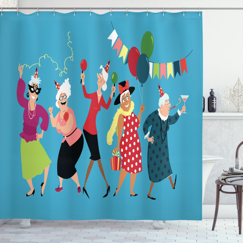 Mature Ladies Dance Shower Curtain