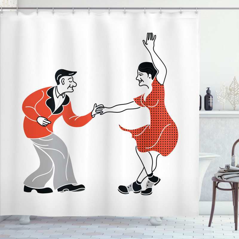 Retro Fashion Style Shower Curtain