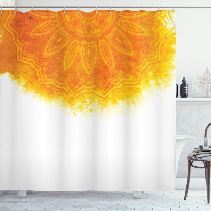 Bohemian Style Tribal Motif Shower Curtain