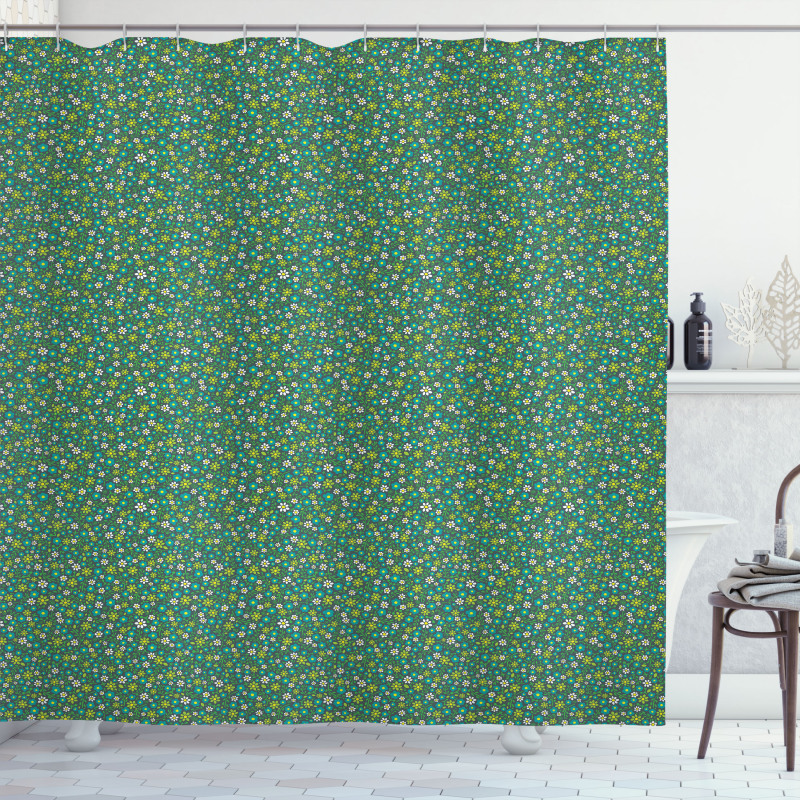 Colorful Spring Daisy Shower Curtain