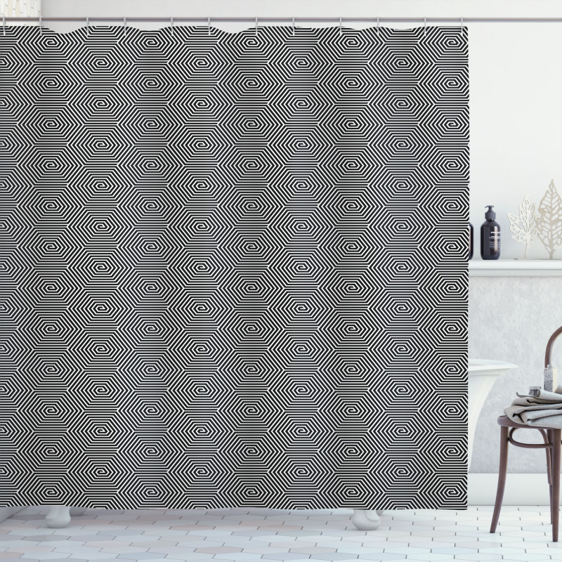 Spiral Lines Shower Curtain