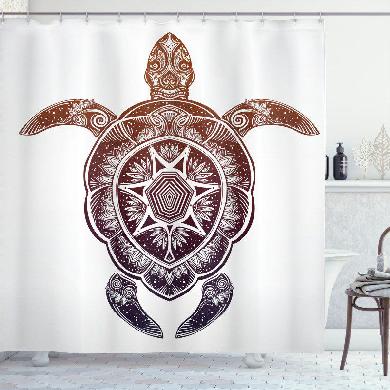 Ornate Mandala Motif Shower Curtain