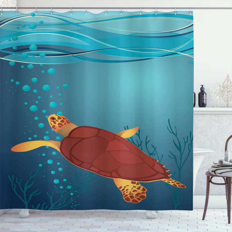 Underwater Composition Shower Curtain