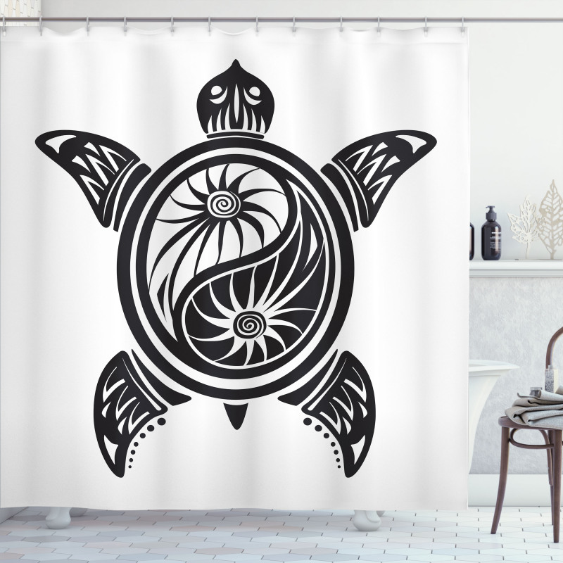 Ornamental Yin and Yang Shower Curtain