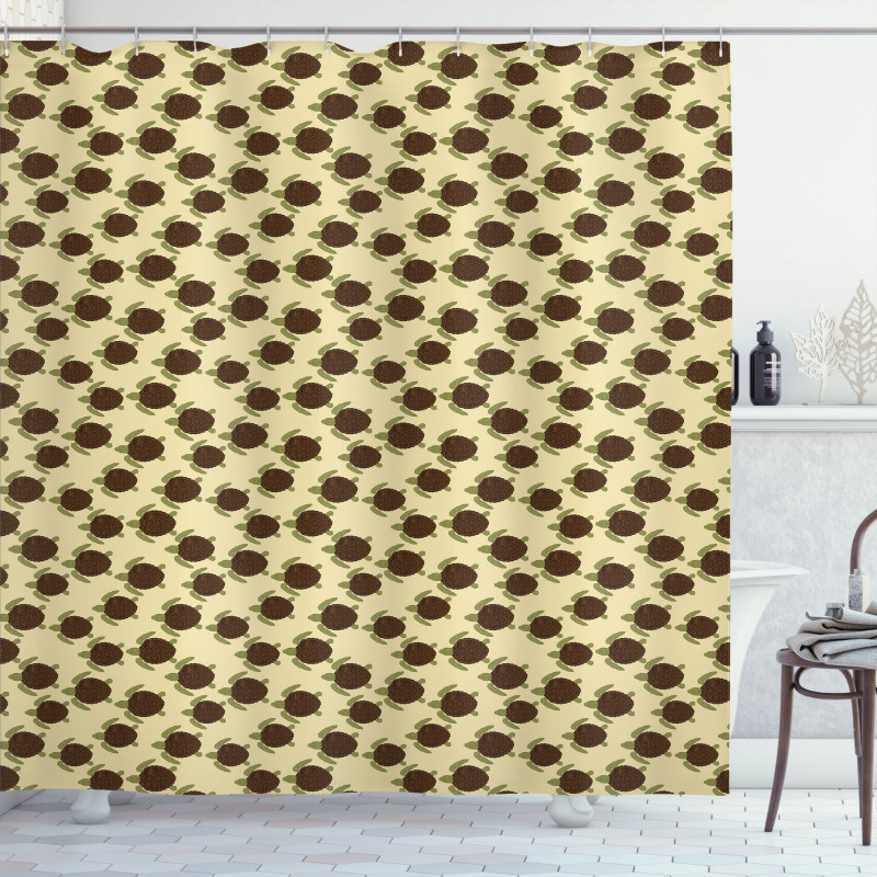 Swimming Animal Shells Shower Curtain