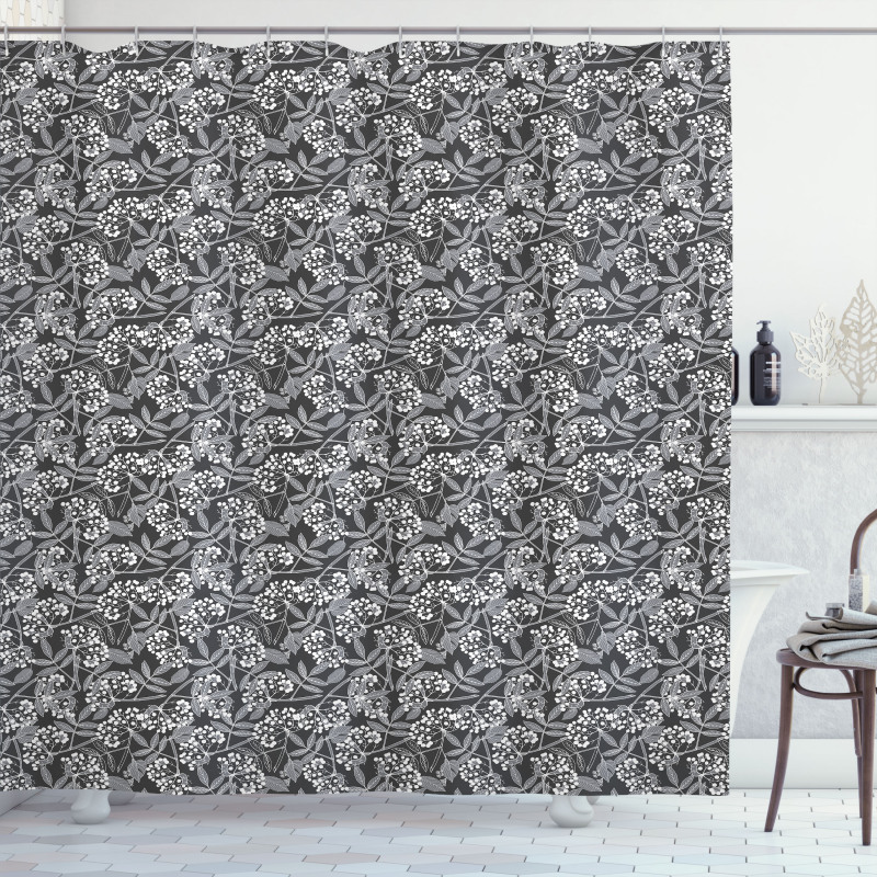 Creeper Berries Shower Curtain