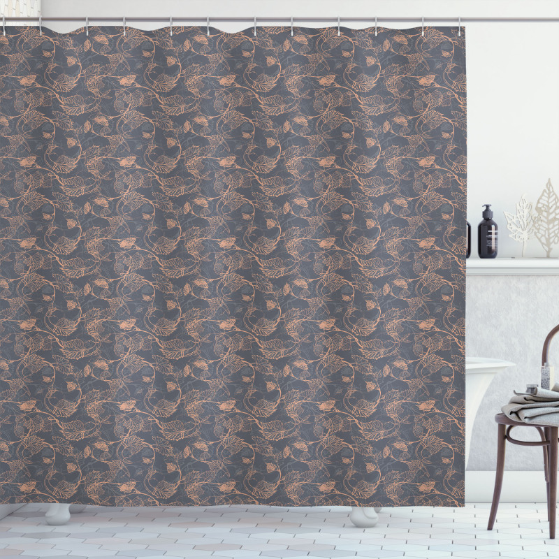 Abstract Grapevine Leaves Shower Curtain