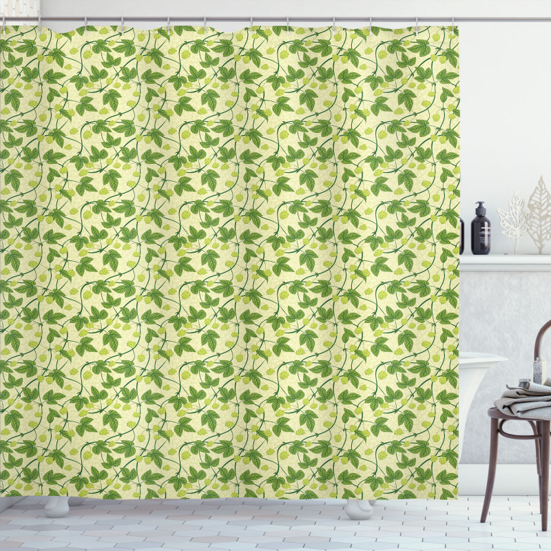 Medical Hop Plant Outdoors Shower Curtain
