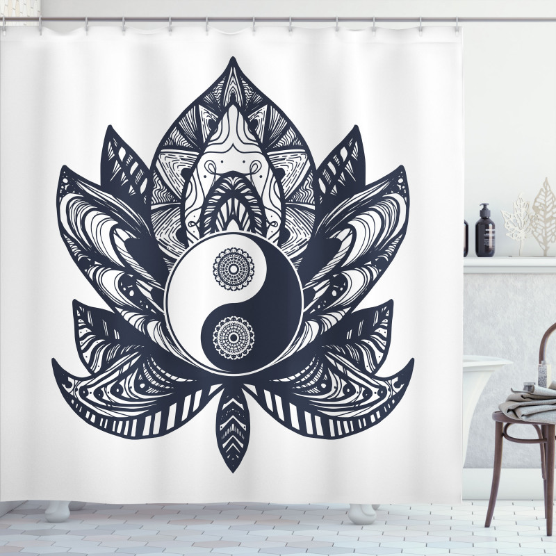 Lotus Leaf Spritiual Shower Curtain