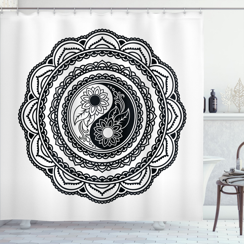 Folk Mandala Shower Curtain