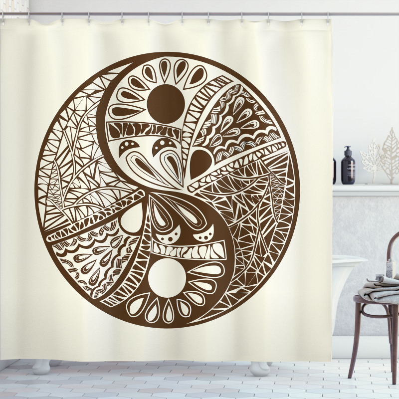 Abstract Hand-Drawn Shower Curtain