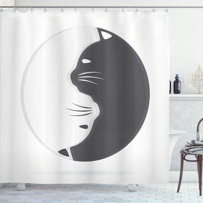Black and White Cats Shower Curtain
