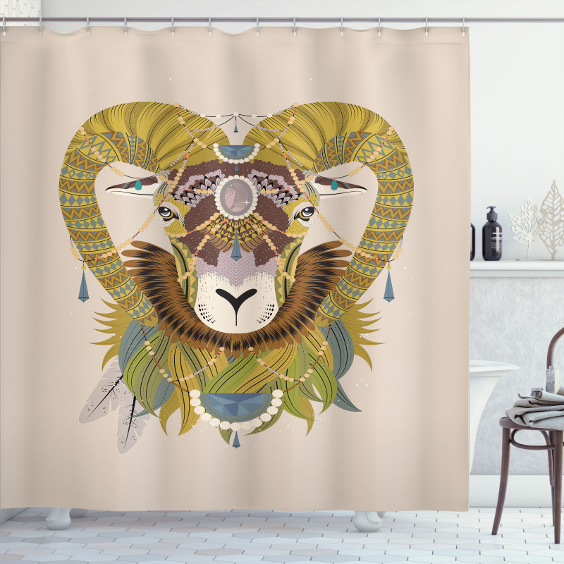 Animal Head Shower Curtain