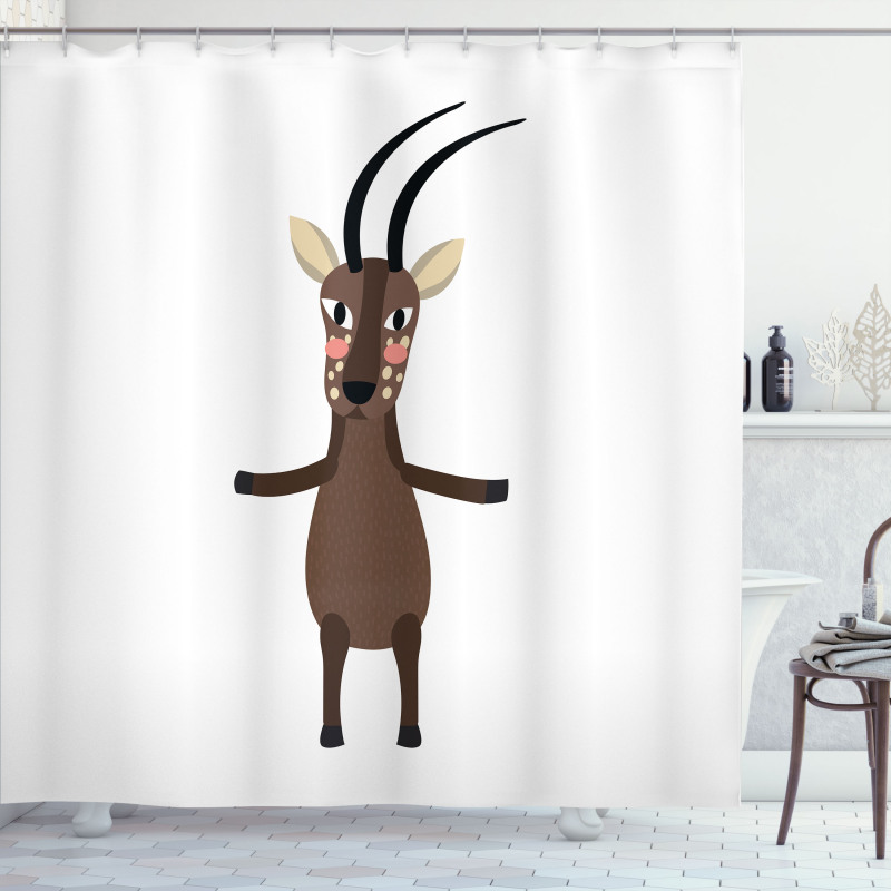 Split Hoove Saola Standing Shower Curtain