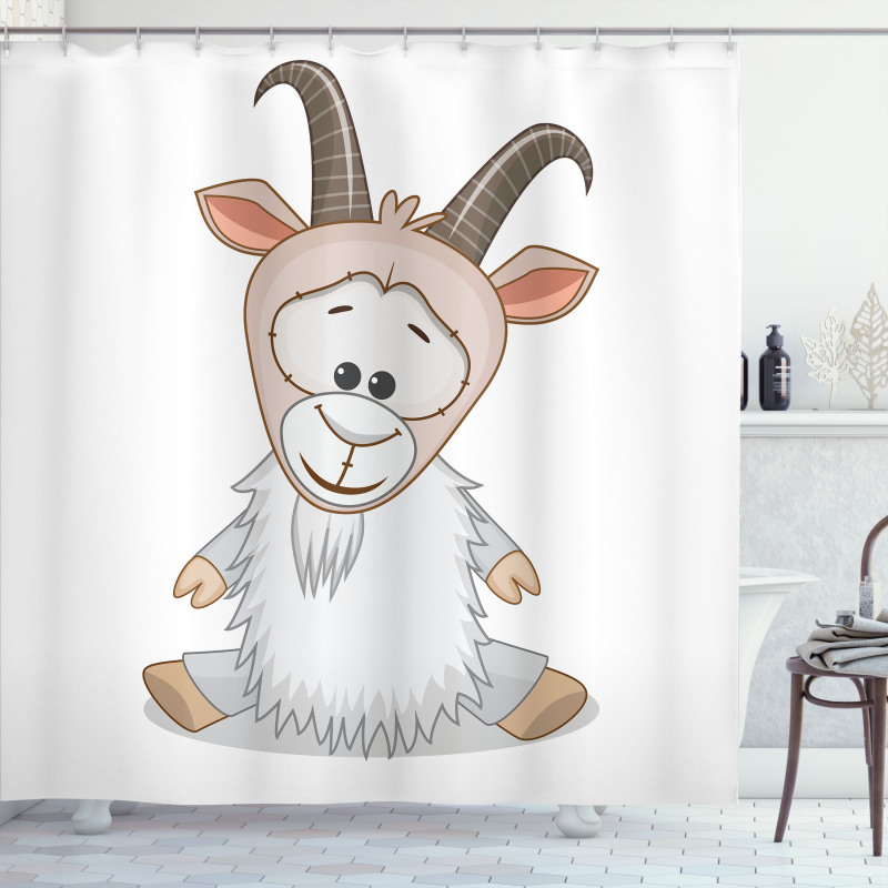 Baby Ibex Cheerful Mood Shower Curtain
