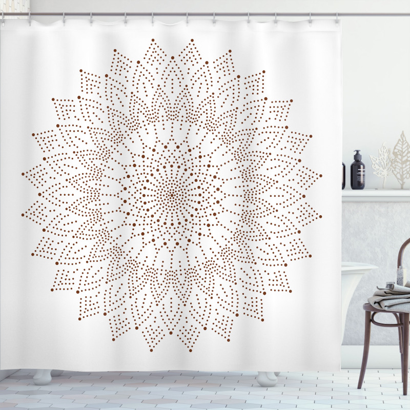Pointillist Lace Art Shower Curtain