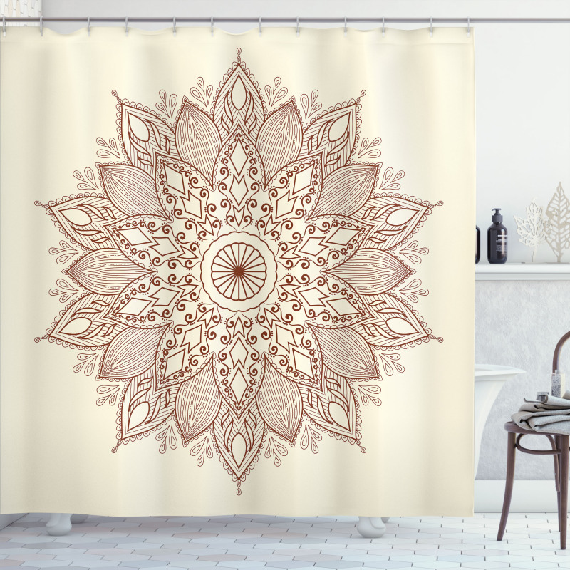 Round Lace Shower Curtain