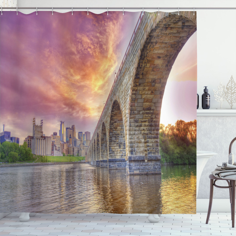 Stone Arch Bridge Shower Curtain