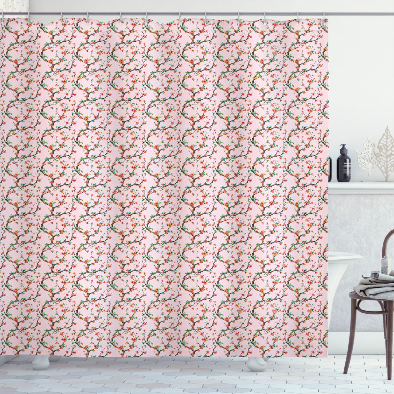 Sakura Tree Branches Shower Curtain