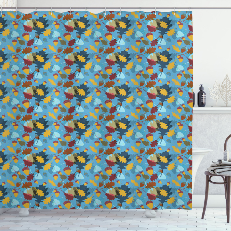 Abstract Overlapped Piece Shower Curtain