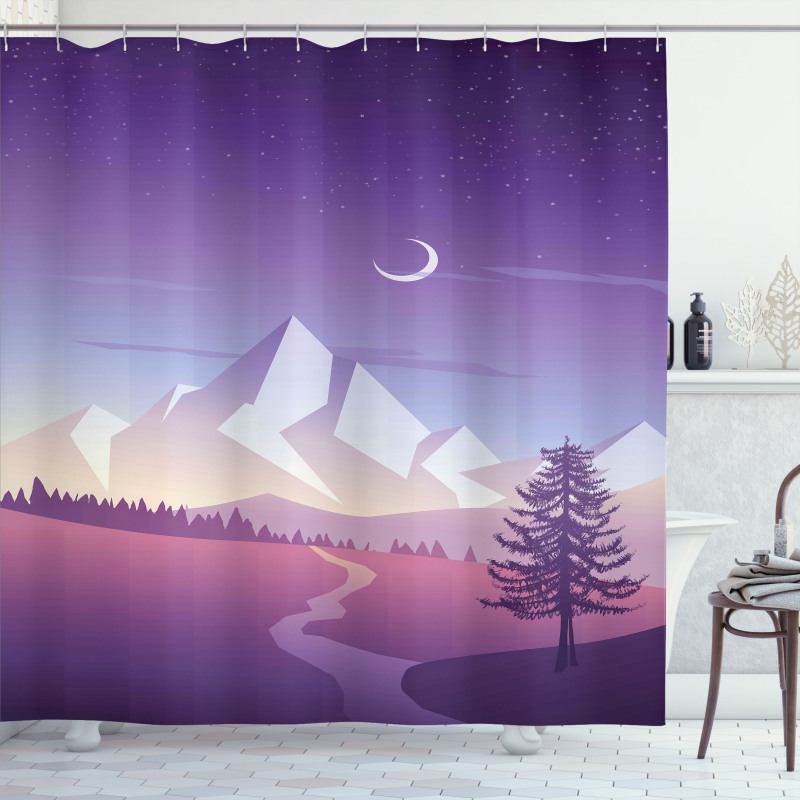 Mountain Scenery Shower Curtain