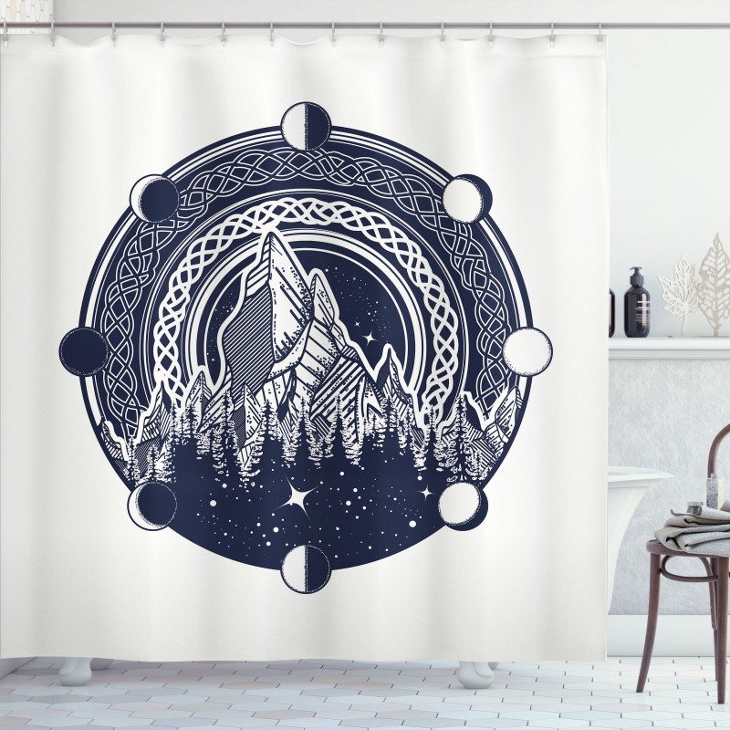 Celtic Style Hills Shower Curtain