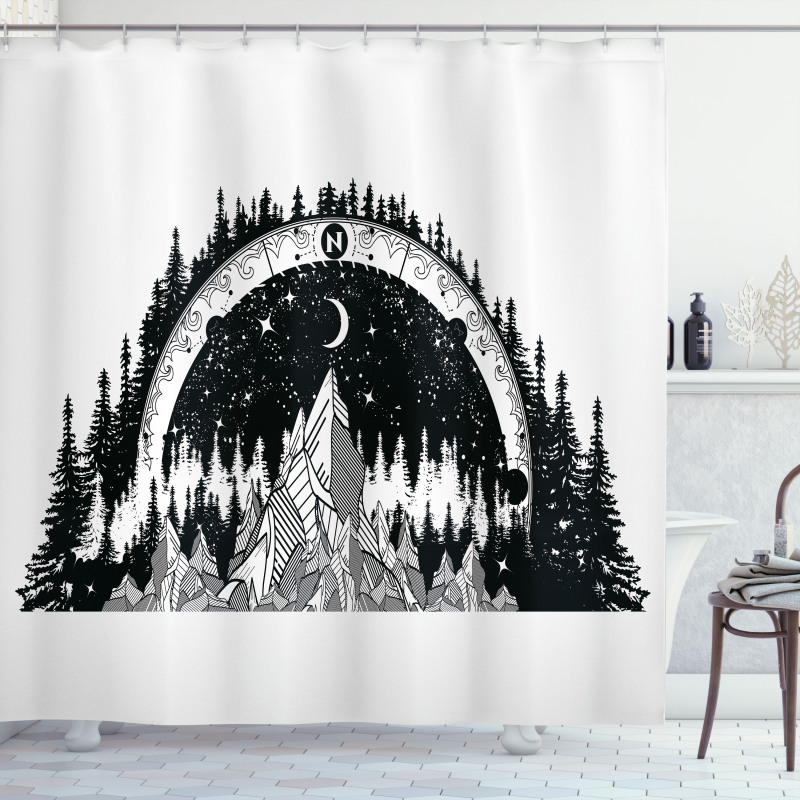 Outdoors Forest Shower Curtain