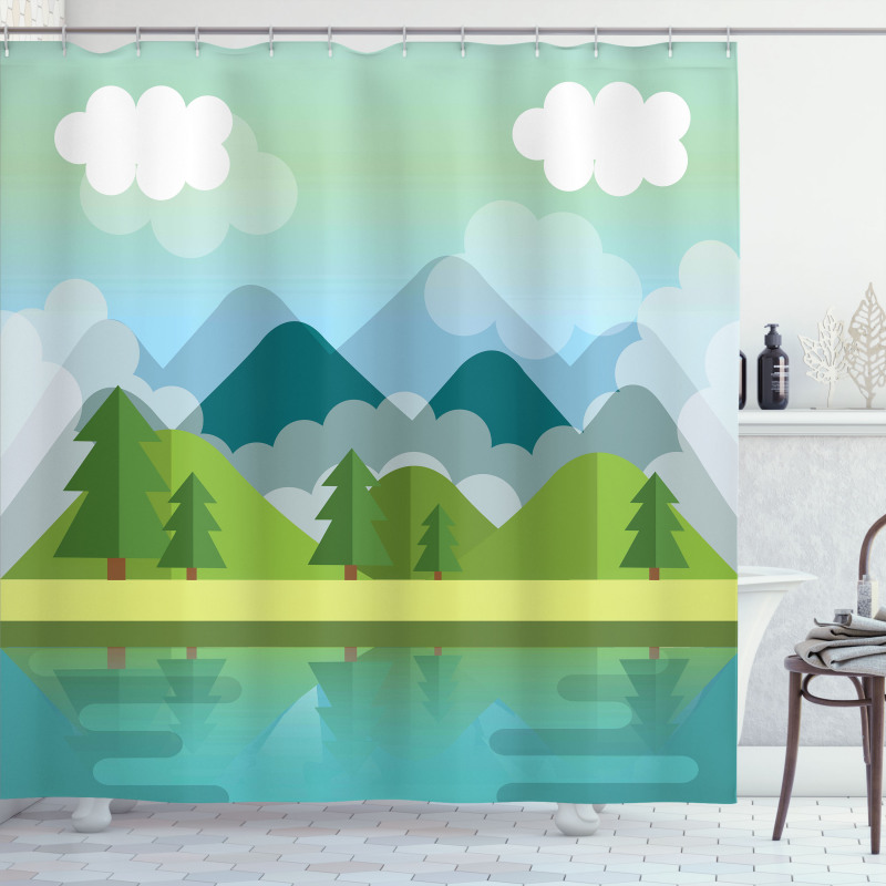 Simplistic Landscape Shower Curtain